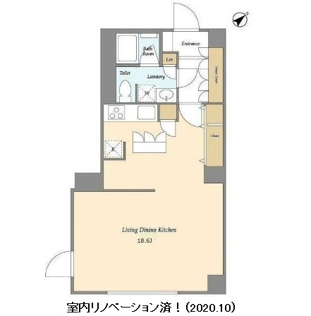 ミリアレジデンス南麻布304号室の図面