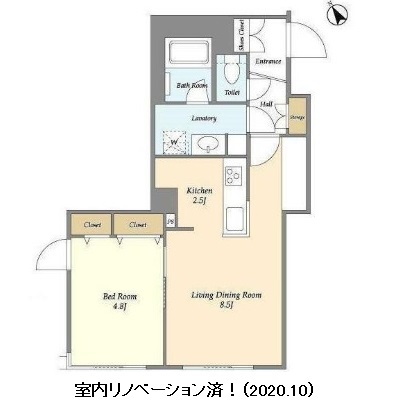 ミリアレジデンス南麻布402号室の図面