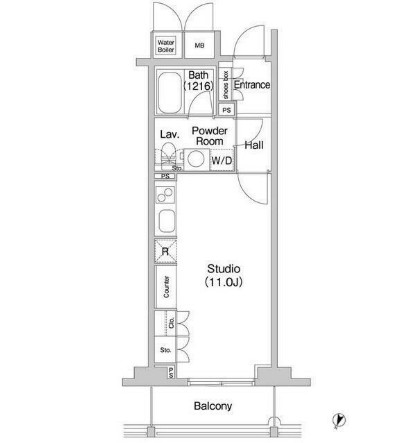 コンフォリア北参道808号室の図面