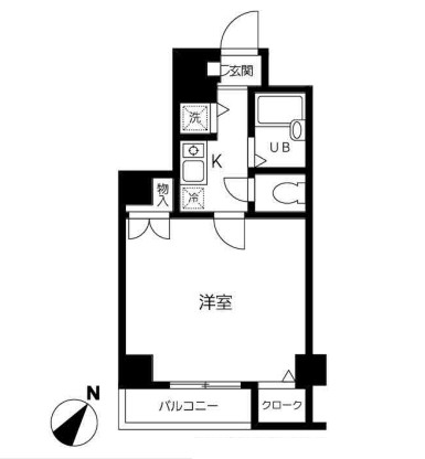 ドルチェ代々木401号室の図面