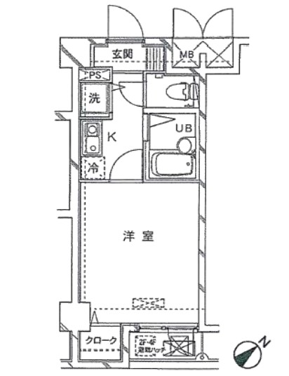 ドルチェ代々木402号室の図面