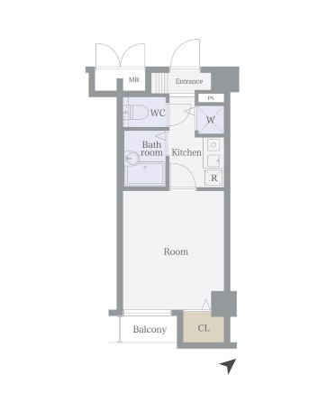 ドルチェ代々木509号室の図面