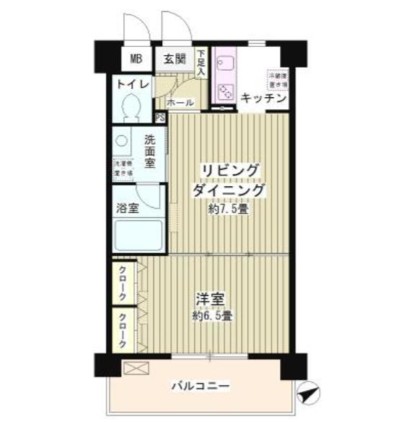 ルミエール祐天寺102号室の図面