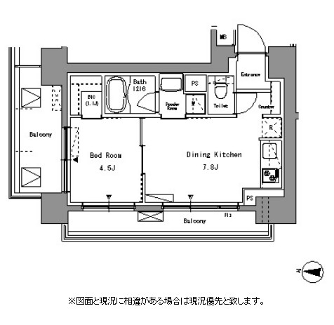 パークアクシス錦糸町1101号室の図面