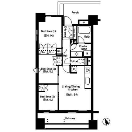 パークアクシス大塚301号室の図面