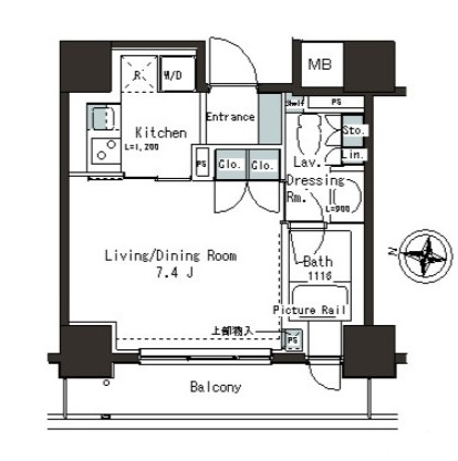 パークアクシス本郷の杜702号室の図面