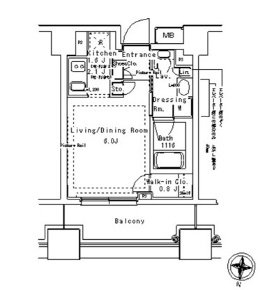 パークアクシス御茶ノ水ステージ1017号室の図面