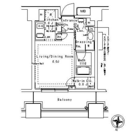 パークアクシス御茶ノ水ステージ520号室の図面