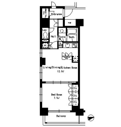 パークアクシス文京ステージ313号室の図面