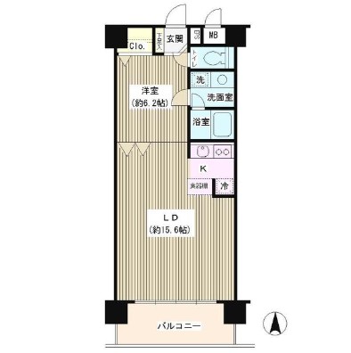 コアシティ中野坂上704号室の図面