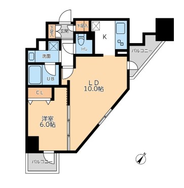 ドゥーエ幡ヶ谷805号室の図面