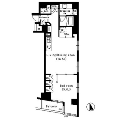 パークアクシス銀座イースト604号室の図面