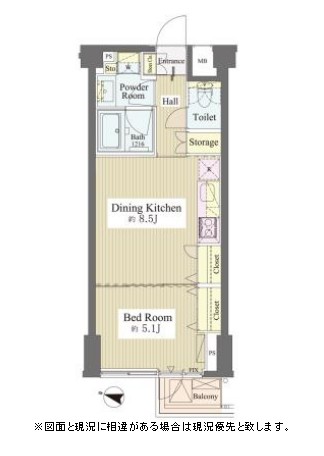 神楽坂南町ハウス202号室の図面