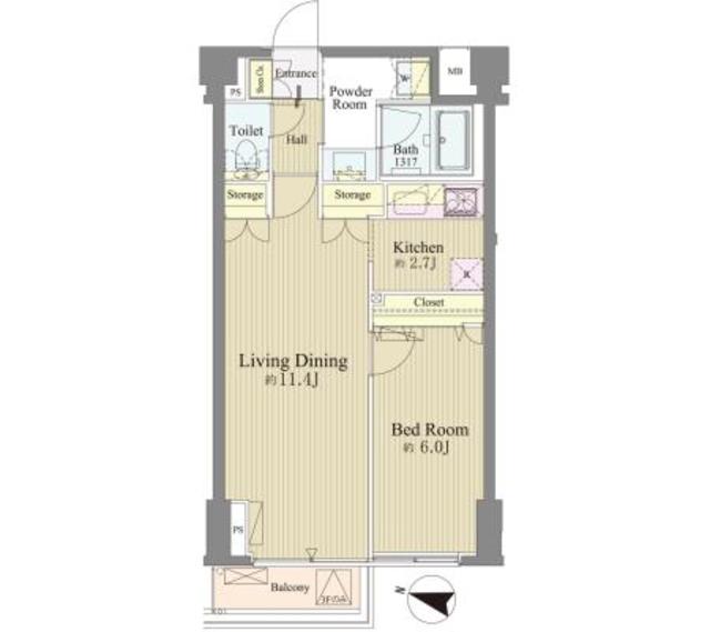 神楽坂南町ハウス301号室の図面