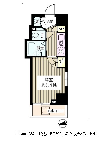 グレース早稲田303号室の図面