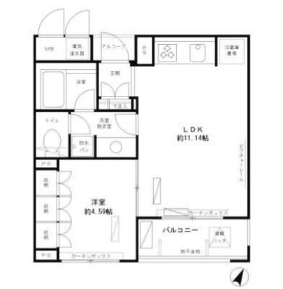 エル・セレーノ西早稲田203号室の図面