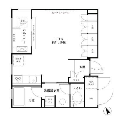 エル・セレーノ西早稲田223号室の図面