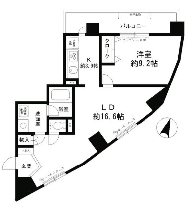 エスタシオン西新宿401号室の図面