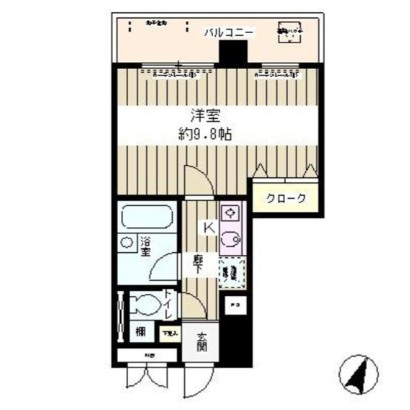 エスタシオン西新宿403号室の図面