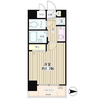 パークヒルズ落合604号室の図面