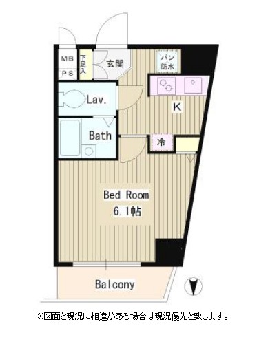 エスコート麻布十番Ⅱ304号室の図面