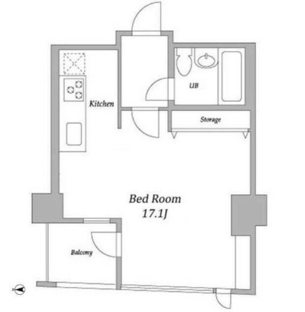 プライムスクェアシティ612号室の図面