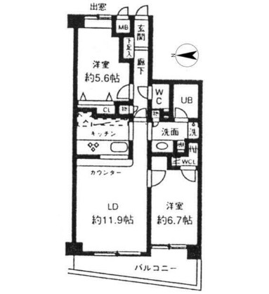 シルフィード南平台Ｃ404号室の図面