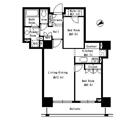 パークタワー芝浦ベイワード　アーバンウイング1506号室の図面