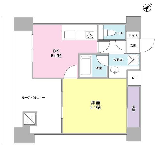 ＴＫフラッツ渋谷1202号室の図面