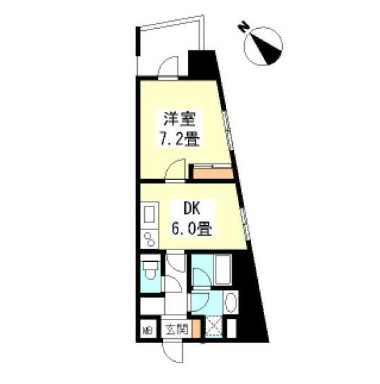 ＴＫフラッツ渋谷1505号室の図面