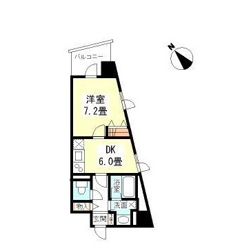 ＴＫフラッツ渋谷808号室の図面