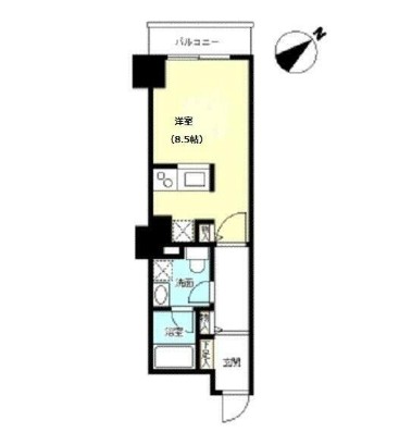 ＴＫフラッツ渋谷913号室の図面