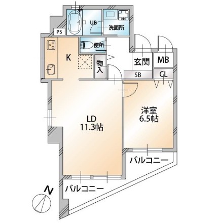 サンコーレジデンス千駄ヶ谷902号室の図面