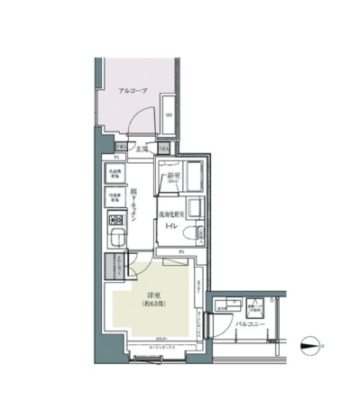 パークハウス東中野リヴゴーシュ414号室の図面