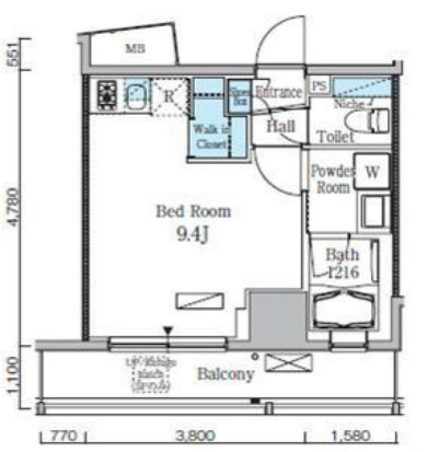 レジディア九段下Ⅱ403号室の図面