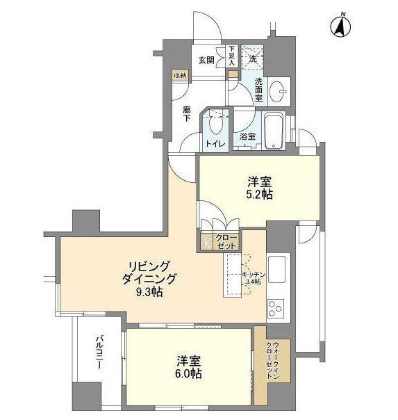 コスモリード原宿304号室の図面