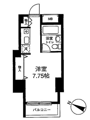 メゾン・ド・ヴィレ麻布台405号室の図面