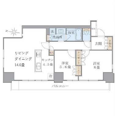 Ｂｒｉｌｌｉａ　ｉｓｔ　東雲キャナルコート1202号室の図面