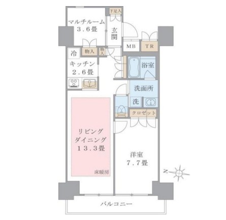 Ｂｒｉｌｌｉａ　ｉｓｔ　東雲キャナルコート413号室の図面