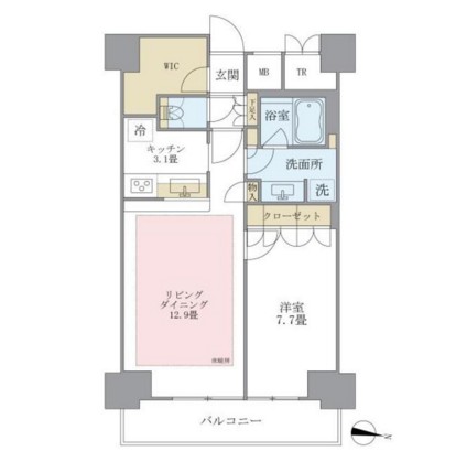 Ｂｒｉｌｌｉａ　ｉｓｔ　東雲キャナルコート821号室の図面