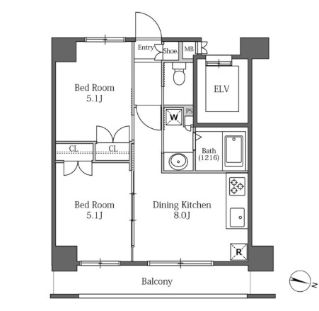 ＬａＳａｎｔｅ広尾403号室の図面