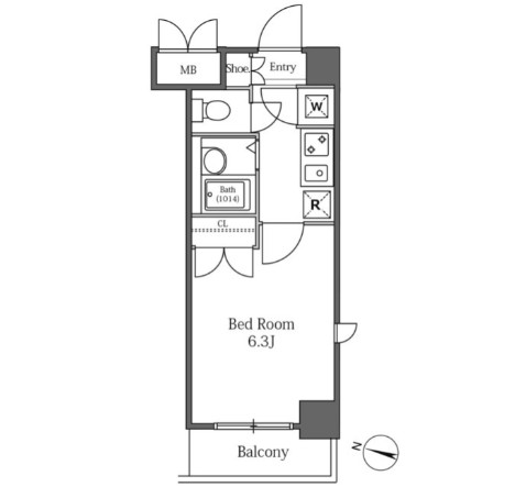 ＬａＳａｎｔｅ広尾617号室の図面