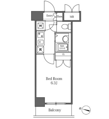 ＬａＳａｎｔｅ広尾618号室の図面