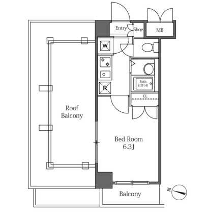 ＬａＳａｎｔｅ広尾717号室の図面