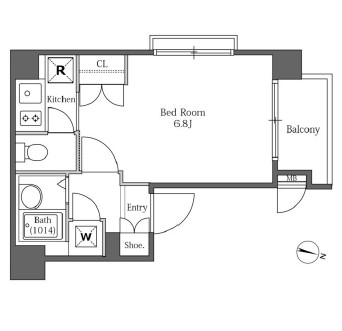 ＬａＳａｎｔｅ広尾801号室の図面