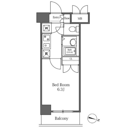 ＬａＳａｎｔｅ広尾810号室の図面