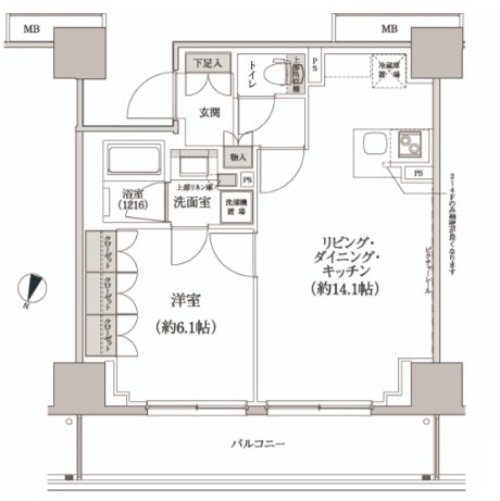 パークハビオ渋谷本町レジデンス311号室の図面