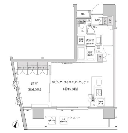 パークハビオ渋谷本町レジデンス314号室の図面