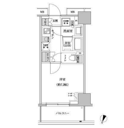 パークハビオ渋谷本町レジデンス511号室の図面