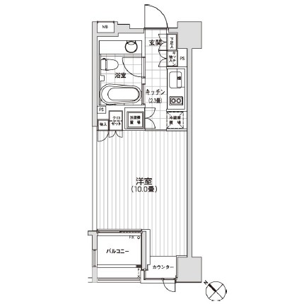カスタリア銀座302号室の図面
